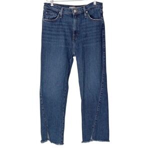 Hudson Jeans Remi Straight Crop Raw Hem Medium Wash Size 29